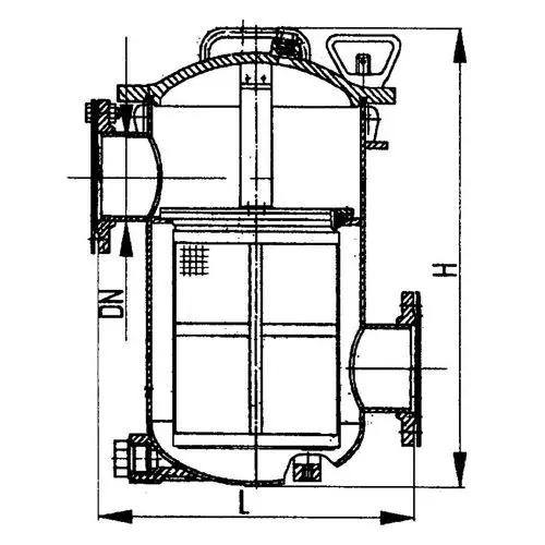 Стальной фильтр пресной воды фланцевый 80x6 мм 427-03.190-2 (ИТШЛ6114438-01)